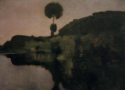 Soirée sur le Gein avec arbre isolé - Piet Mondrian